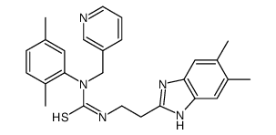 Thiourea, N-[2-(5,6-dimethyl-1H-benzimidazol-2-yl)ethyl]-N-(2,5-dimethylphenyl)-N-(3-pyridinylmethyl)- (9CI) Structure