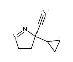 3-cyclopropyl-4,5-dihydro-3H-pyrazole-3-carbonitrile结构式