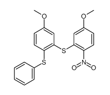 4-methoxy-2-(5-methoxy-2-phenylsulfanylphenyl)sulfanyl-1-nitrobenzene Structure