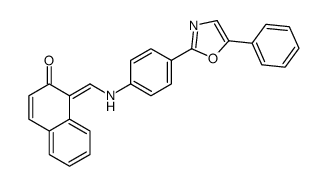 1-[[4-(5-phenyl-1,3-oxazol-2-yl)anilino]methylidene]naphthalen-2-one结构式