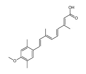 (2Z,4Z,6Z,8Z)-9-(4-methoxy-2,5-dimethylphenyl)-3,7-dimethylnona-2,4,6,8-tetraenoic acid Structure