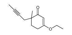 6-but-2-ynyl-3-ethoxy-6-methylcyclohex-2-en-1-one Structure