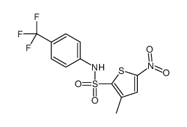 3-methyl-5-nitro-N-[4-(trifluoromethyl)phenyl]thiophene-2-sulfonamide结构式