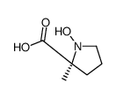(2S)-1-hydroxy-2-methylpyrrolidine-2-carboxylic acid结构式