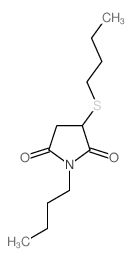 1-butyl-3-butylsulfanyl-pyrrolidine-2,5-dione结构式