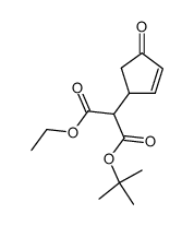 2-(4-Oxo-cyclopent-2-enyl)-malonic acid tert-butyl ester ethyl ester结构式