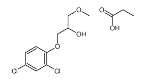 1-(2,4-dichlorophenoxy)-3-methoxypropan-2-ol,propanoic acid结构式
