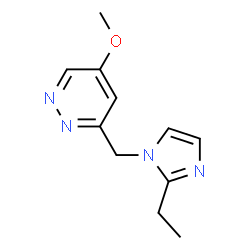 Pyridazine, 3-[(2-ethyl-1H-imidazol-1-yl)methyl]-5-methoxy- (9CI)结构式