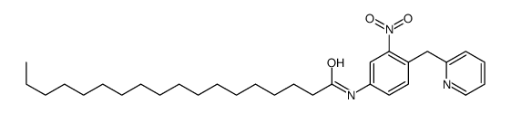 N-[3-nitro-4-(pyridin-2-ylmethyl)phenyl]octadecanamide结构式