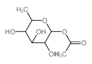 (3,4,5-trihydroxy-6-methyl-oxan-2-yl) acetate Structure