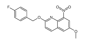 2-[(4-fluorophenyl)methoxy]-6-methoxy-8-nitroquinoline Structure