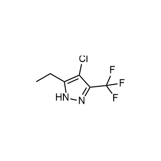 4-氯-5-乙基-3-(三氟甲基)-1H-吡唑结构式