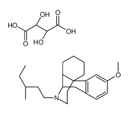 Morphinan,3-methoxy-17-(3-methylpentyl)-,tartrate,(-) Structure