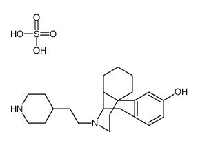 Morphinan-3-ol,17-(2-(4-piperidyl)ethyl)-,sulfate,(-)结构式