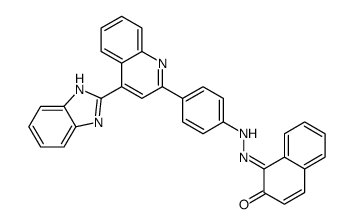 1-[[4-[4-(1H-benzimidazol-2-yl)quinolin-2-yl]phenyl]hydrazinylidene]naphthalen-2-one Structure