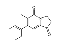 6-methyl-7-(pent-2-en-3-yl)-2,3-dihydroindolizine-1,5-dione Structure