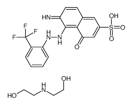 6-amino-4-hydroxy-5-[[2-(trifluoromethyl)phenyl]azo]naphthalene-2-sulphonic acid, compound with 2,2'-iminodiethanol (1:1) picture