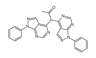 1,1-bis(1-phenylpyrazolo[3,4-d]pyrimidin-4-yl)propan-2-one结构式