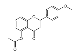 5-acetoxy-2-(4-methoxy-phenyl)-chromen-4-one结构式