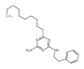 6-decyl-N-phenethyl-1,3,5-triazine-2,4-diamine结构式