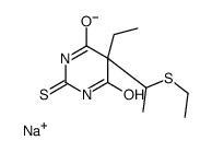 sodium,5-ethyl-5-(1-ethylsulfanylethyl)-2-sulfanylidenepyrimidin-3-ide-4,6-dione结构式