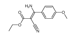 Ethyl-α-cyano-β-4'-methoxyphenyl-β-aminoacrylat Structure