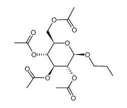 n-propyl 2,3,4,6-tetra-O-acetyl-β-D-glucopyranoside Structure