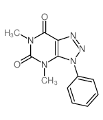 2,4-dimethyl-9-phenyl-2,4,7,8,9-pentazabicyclo[4.3.0]nona-7,10-diene-3,5-dione结构式