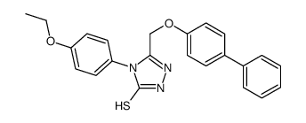 s-Triazole-2-thiol, 5-(4-biphenoxymethyl)-1-(p-ethoxyphenyl)-结构式