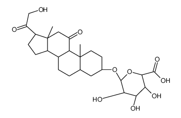 (3α,5α)-21-Hydroxy-11,20-dioxopregnan-3-yl β-D-Glucopyranosiduronic Αcid Structure