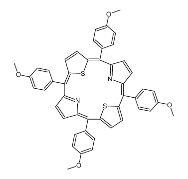 5,10,15,20-tetra-(p-methoxyphenyl)-21,23-dithiaporphyrin Structure