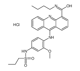 4-Acridinecarboxamide, N-butyl-9-(4-(propylsulfonamido)-2-methoxyanili no)-, monohydrochloride picture