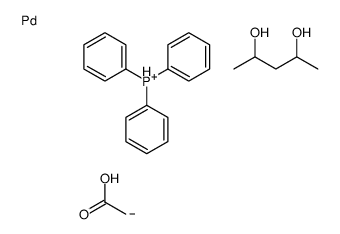 acetic acid,palladium,pentane-2,4-diol,triphenylphosphanium Structure