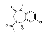 4-acetyl-7-chloro-1-methyl-3,4-dihydro-1H-1,4-benzodiazepine-2,5-dione结构式