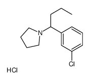 1-(1-(m-Chlorophenyl)butyl)pyrrolidine hydrochloride structure