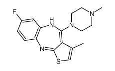 7-Fluoro-3-methyl-4-(4-methyl-1-piperazinyl)-10H-thieno(2,3-b)(1,5)ben zodiazepine结构式