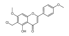 6-chloromethyl-5-hydroxy-7-methoxy-2-(4-methoxy-phenyl)-chromen-4-one结构式