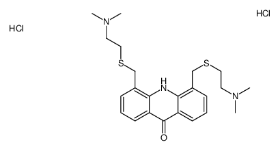 4,5-bis[2-(dimethylamino)ethylsulfanylmethyl]-10H-acridin-9-one,dihydrochloride结构式