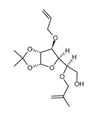 3-O-allyl-1,2-O-isopropylidene-5-O-methallyl-α-D-glucofuranose结构式