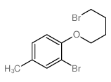 2-bromo-1-(4-bromobutoxy)-4-methyl-benzene结构式