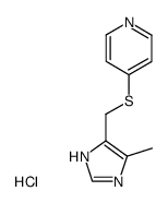 4-(5-Methyl-3H-imidazol-4-ylmethylsulfanyl)-pyridine; hydrochloride结构式