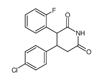 4-(4-chlorophenyl)-3-(2-fluorophenyl)piperidine-2,6-dione Structure