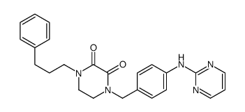 1-(3-phenylpropyl)-4-[[4-(pyrimidin-2-ylamino)phenyl]methyl]piperazine-2,3-dione Structure