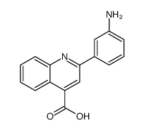 2-(3-aminophenyl)quinoline-4-carboxylic acid结构式
