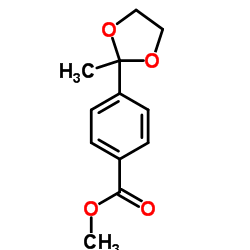 Methyl 4-(2-methyl-1,3-dioxolan-2-yl)benzoate结构式