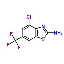 4-Chloro-6-(trifluoromethyl)-1,3-benzothiazol-2-amine结构式