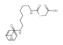 Acetic acid,2-[[[[6-[[(phenylamino)carbonyl]amino]hexyl]amino]carbonyl]thio]- Structure