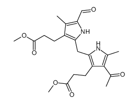 4'-acetyl-3,3'-bis(2-methoxycarbonylethyl)-4,5'-dimethyl-2,2'-methylenedipyrrole-5-carbaldehyde Structure