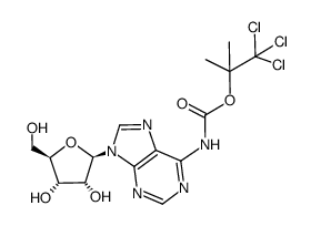 N6-2,2,2-trichloro-tert-butoxycarbonyl-adenosine结构式