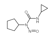 1-cyclopentyl-3-cyclopropyl-1-nitroso-urea结构式